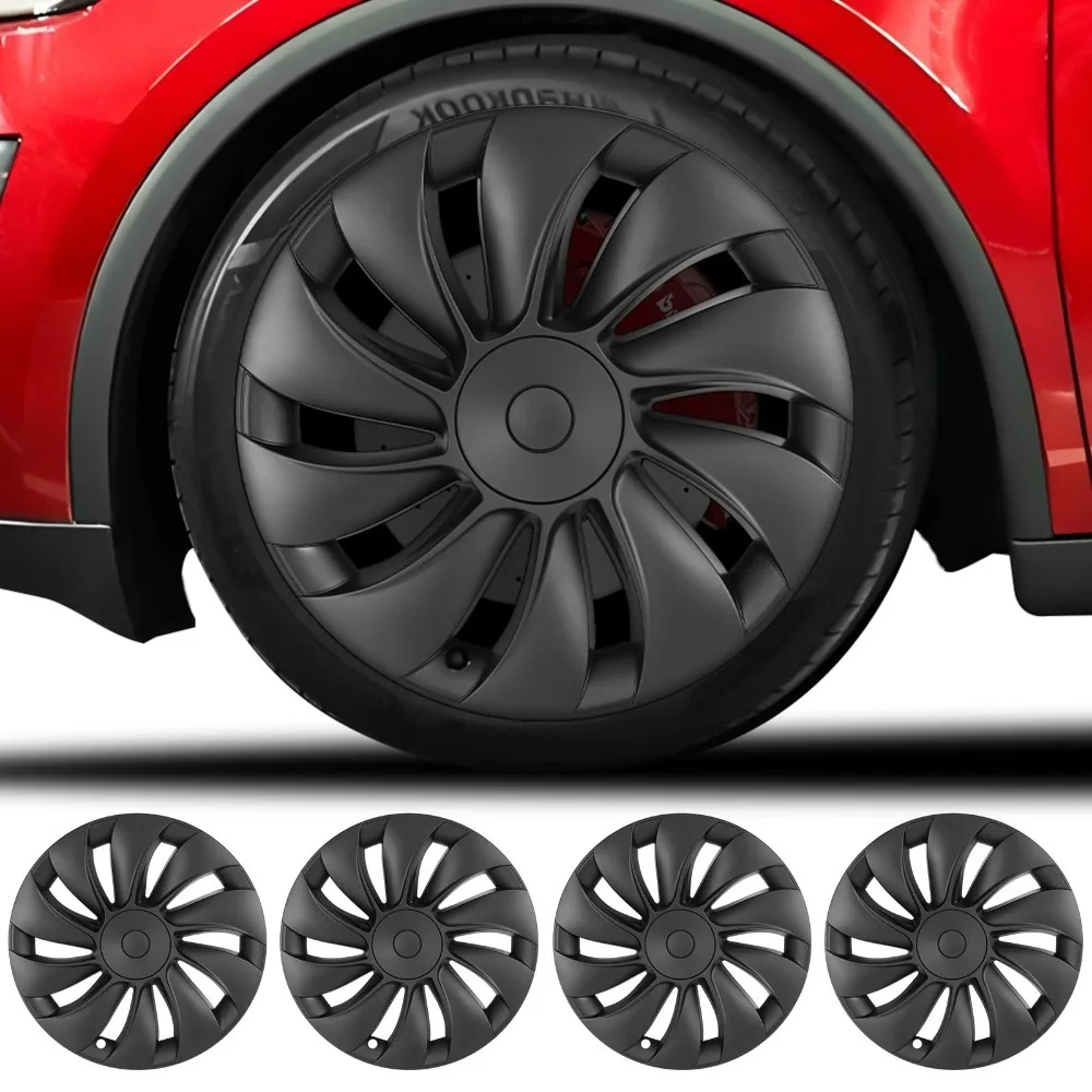 4 Pack Hubcaps High Performance Replacement Hubcaps Car T Pattern Symmetrical For Tesla Model 3 19 Inch Hubcap Accessories
