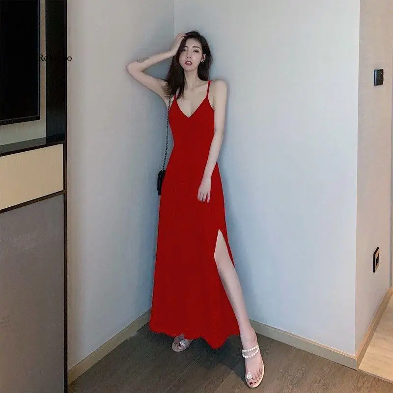 Stripe/Black/Red Sexy Long Dress Spaghetti Strap V-neck Dresses High Waist Summer 2022 Sleeveless Bandage Maxi Dresses for Women
Stripe/Black/Red Sexy Long Dress Spaghetti Strap V-neck Dresses High Waist Summer 2022 Sleeveless Bandage Maxi Dresses for Women