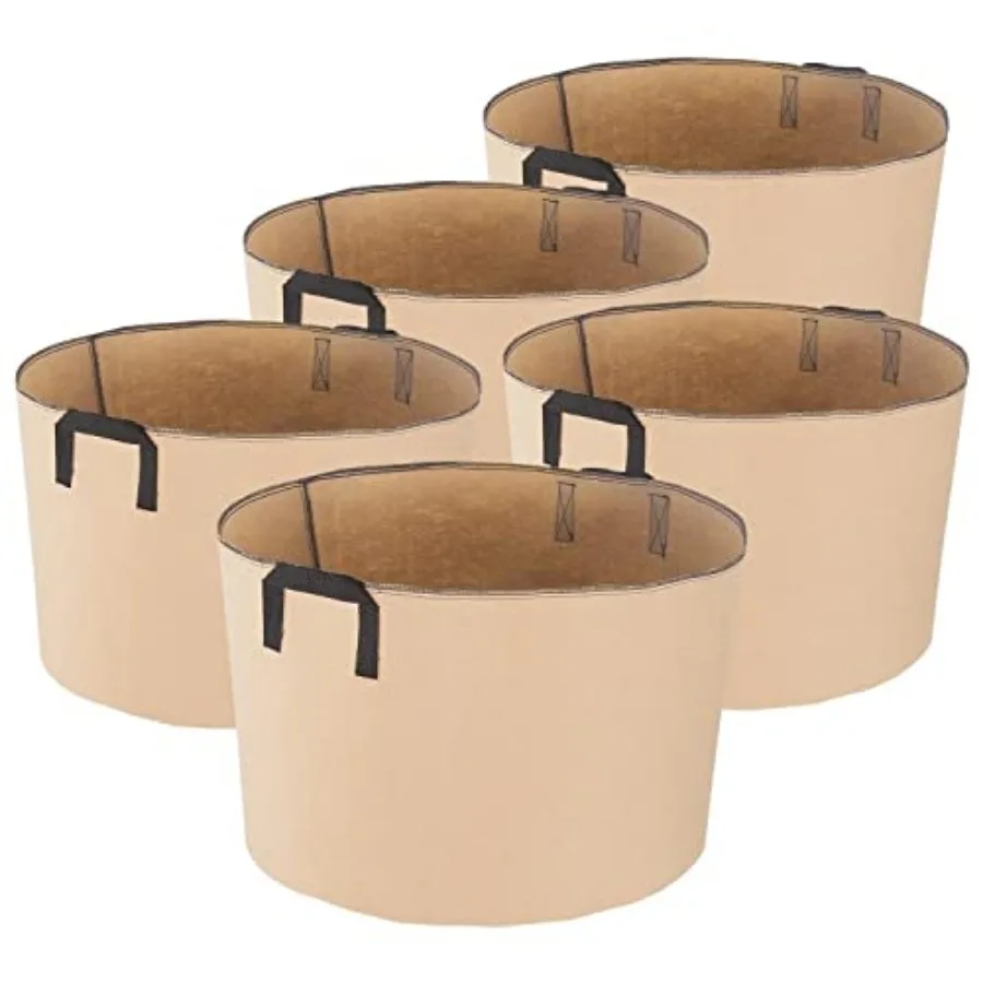 Plant Grow Bag 20-Gallon 5-Pack Heavy Duty Fabric Pots 300G Thickened Nonwoven Aeration Durable Container Nylon Strap Handles f
Plant Grow Bag 20-Gallon 5-Pack Heavy Duty Fabric Pots 300G Thickened Nonwoven Aeration Durable Container Nylon Strap Handles f