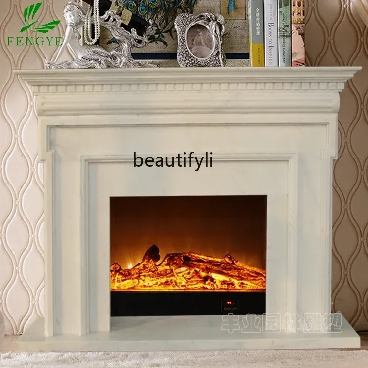 P Marble fireplace Simple marble fireplace American decorative background wall mantel
P Marble fireplace Simple marble fireplace American decorative background wall mantel