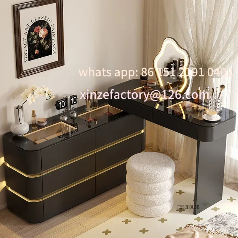 Customizable Wood Dressers Bedroom Modern Simple Dressing Table Drawer Integrated Home Small Apartment Makeup Table
Customizable Wood Dressers Bedroom Modern Simple Dressing Table Drawer Integrated Home Small Apartment Makeup Table