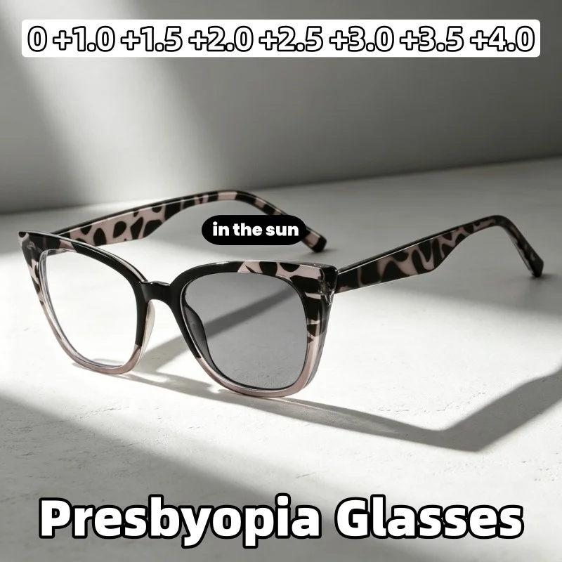 New Cat-Eye Frame Photochromic Presbyopia Glasses for Women Stylish High-Definition Blue Light Blocking Reading Eyeglasses
New Cat-Eye Frame Photochromic Presbyopia Glasses for Women Stylish High-Definition Blue Light Blocking Reading Eyeglasses