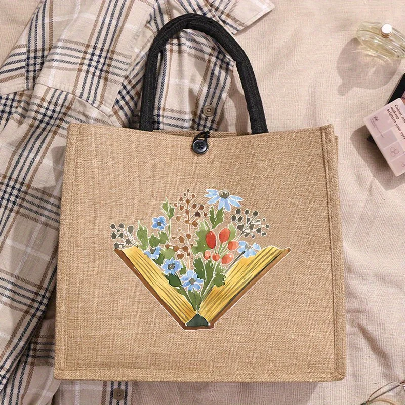 Fashion Linen Tote Bag Design Large Capacity Book and Floral Pattern Suitable Women Work School and Commuting Friend Gifts
Fashion Linen Tote Bag Design Large Capacity Book and Floral Pattern Suitable Women Work School and Commuting Friend Gifts