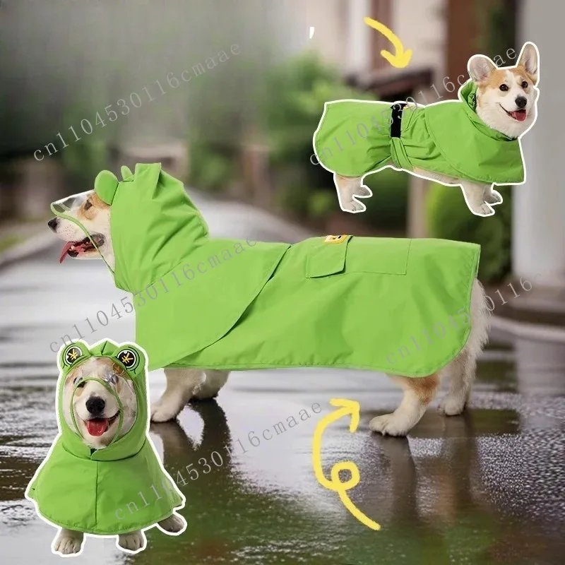 New Raincoat Corgi Frog Cloak Summer Dog Small and Medium Sized Dog Waterproof Dirt Proof Outgoing Cloak
New Raincoat Corgi Frog Cloak Summer Dog Small and Medium Sized Dog Waterproof Dirt Proof Outgoing Cloak