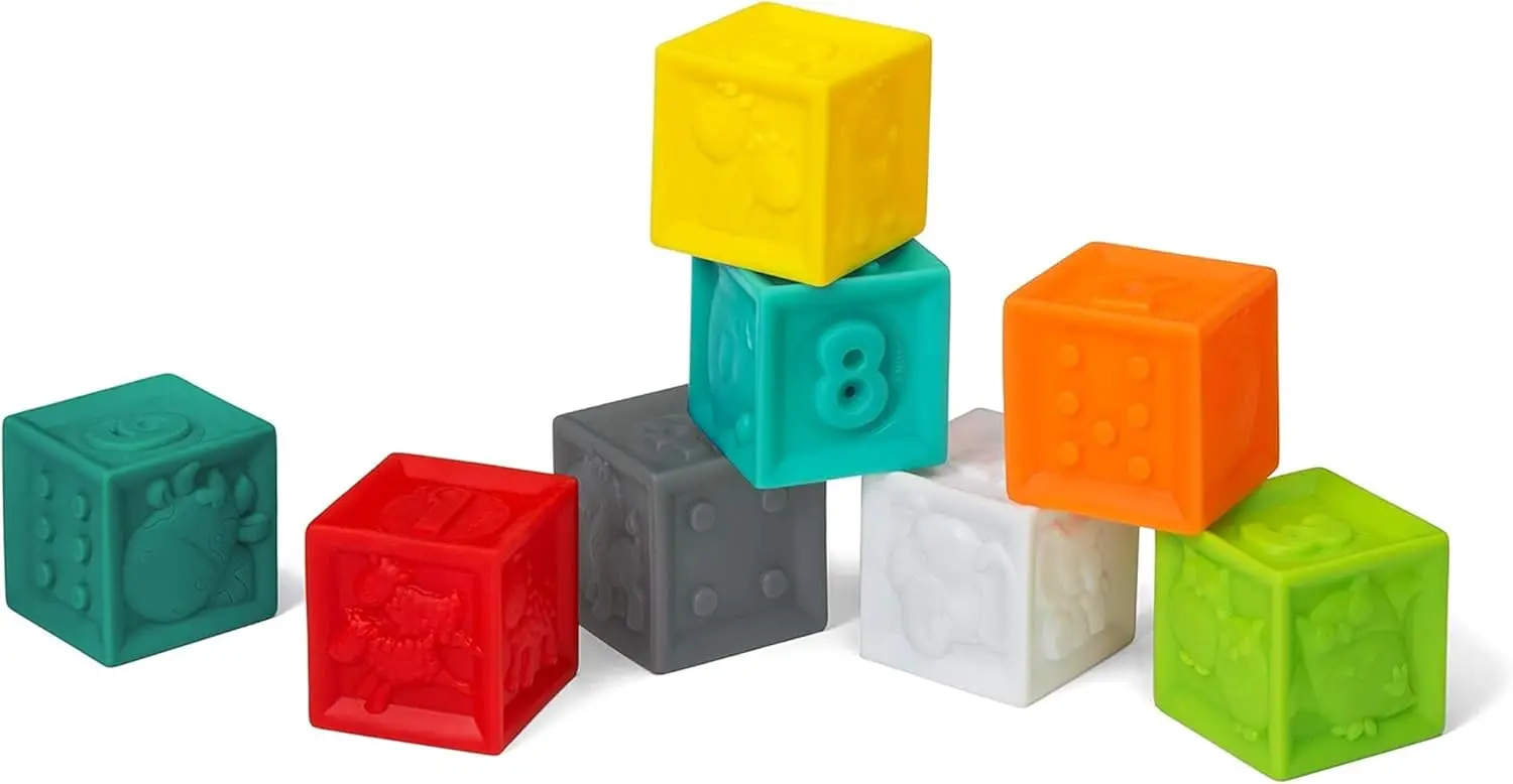 Infantino Squeeze and Stack Block Set - Colorful Textured Soft Blocks, Includes Numbers, Animals and Shapes, Ages 6 Months +
Infantino Squeeze and Stack Block Set - Colorful Textured Soft Blocks, Includes Numbers, Animals and Shapes, Ages 6 Months +