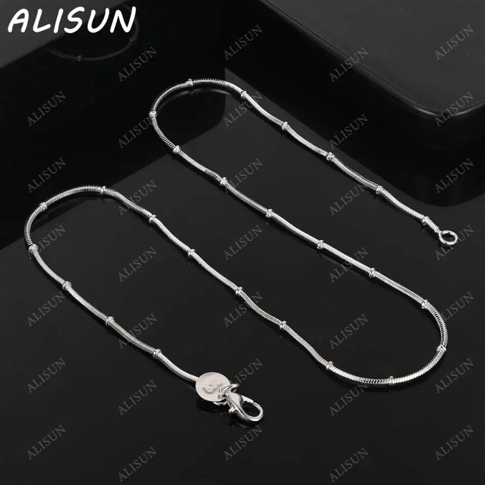 ALISUN 925 Sterling Silver 45-60cm Chain Necklace For Women Charm Trend Birthday Gifts Fashion Party Fine Jewelry
ALISUN 925 Sterling Silver 45-60cm Chain Necklace For Women Charm Trend Birthday Gifts Fashion Party Fine Jewelry
