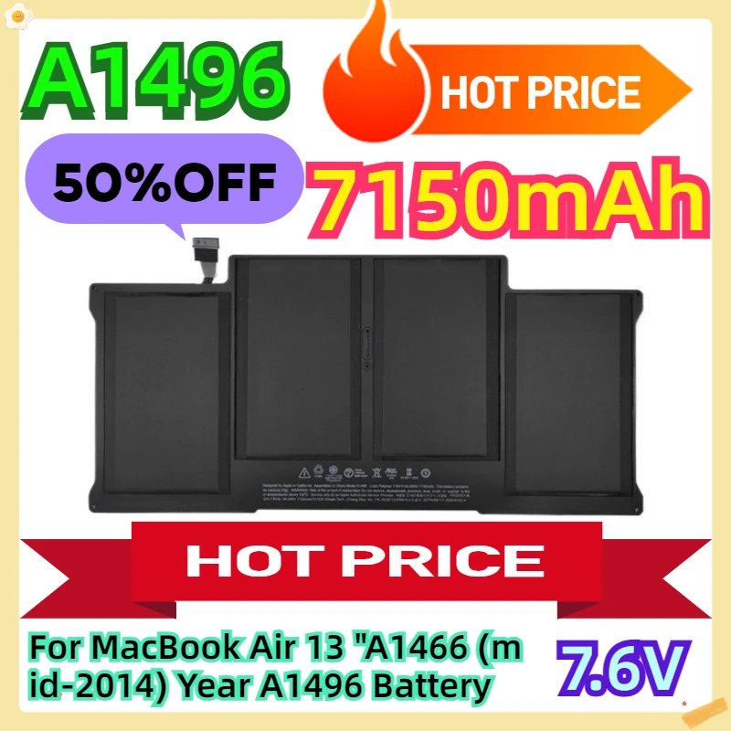 For MacBook Air 13 "A1466 (mid-2014) Year A1496 Battery
For MacBook Air 13 "A1466 (mid-2014) Year A1496 Battery
