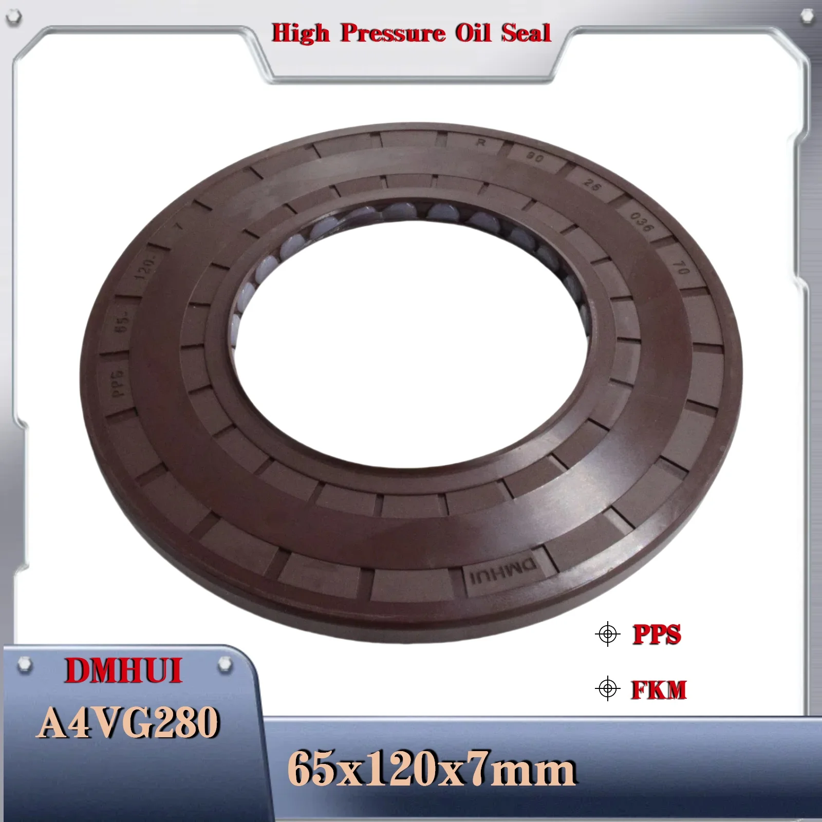 65x120x7/PPS/FKM For Rexroth A4VG280 Hydraulic pumps Shaft oil seal ,Used in Hydraulic Pump/Motor Rotary Shaft Seal 65X120X7
65x120x7/PPS/FKM For Rexroth A4VG280 Hydraulic pumps Shaft oil seal ,Used in Hydraulic Pump/Motor Rotary Shaft Seal 65X120X7