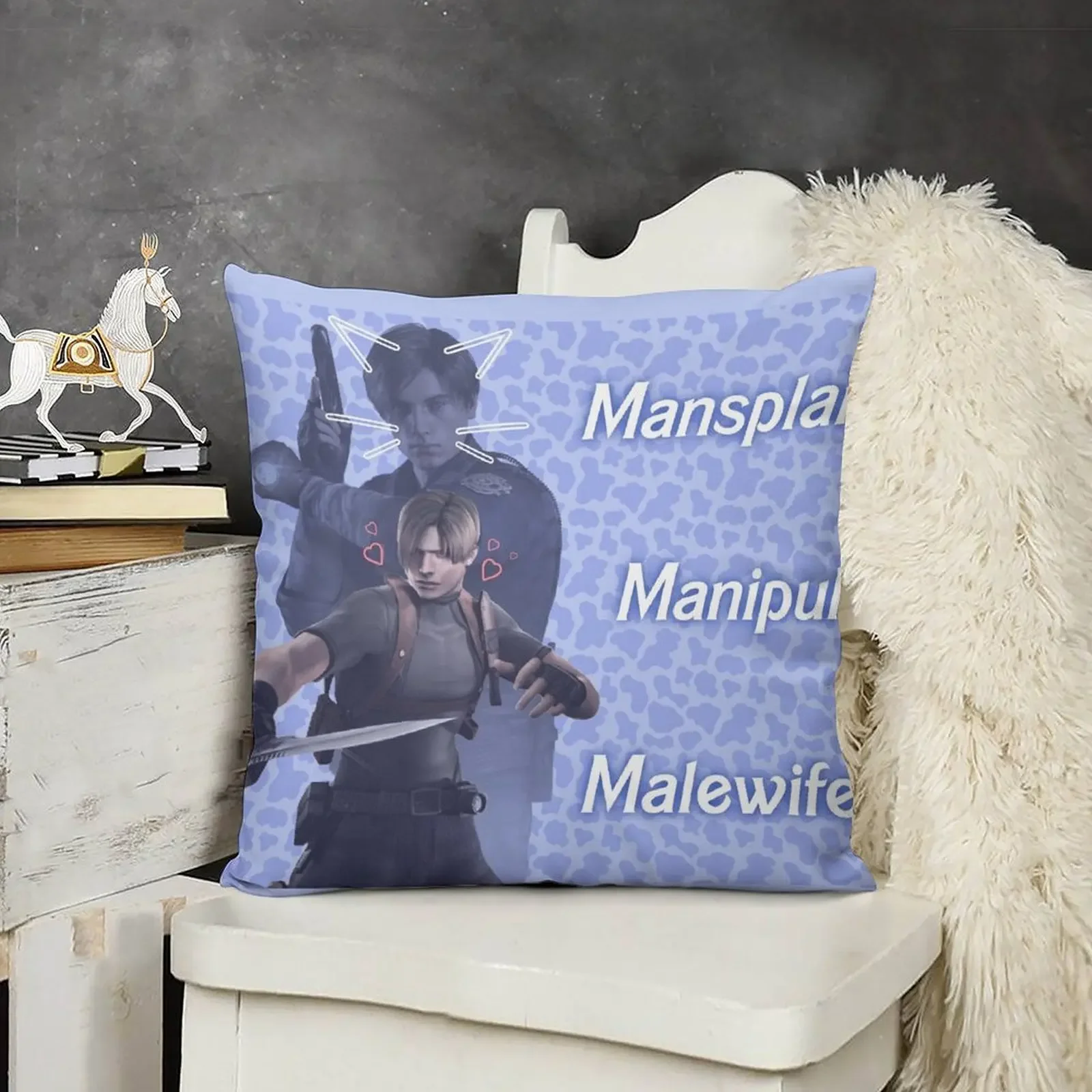 Mansplain, Manipulate, Malewife Leon (Cow) Throw Pillow Cushion Cover Set pillow
Mansplain, Manipulate, Malewife Leon (Cow) Throw Pillow Cushion Cover Set pillow