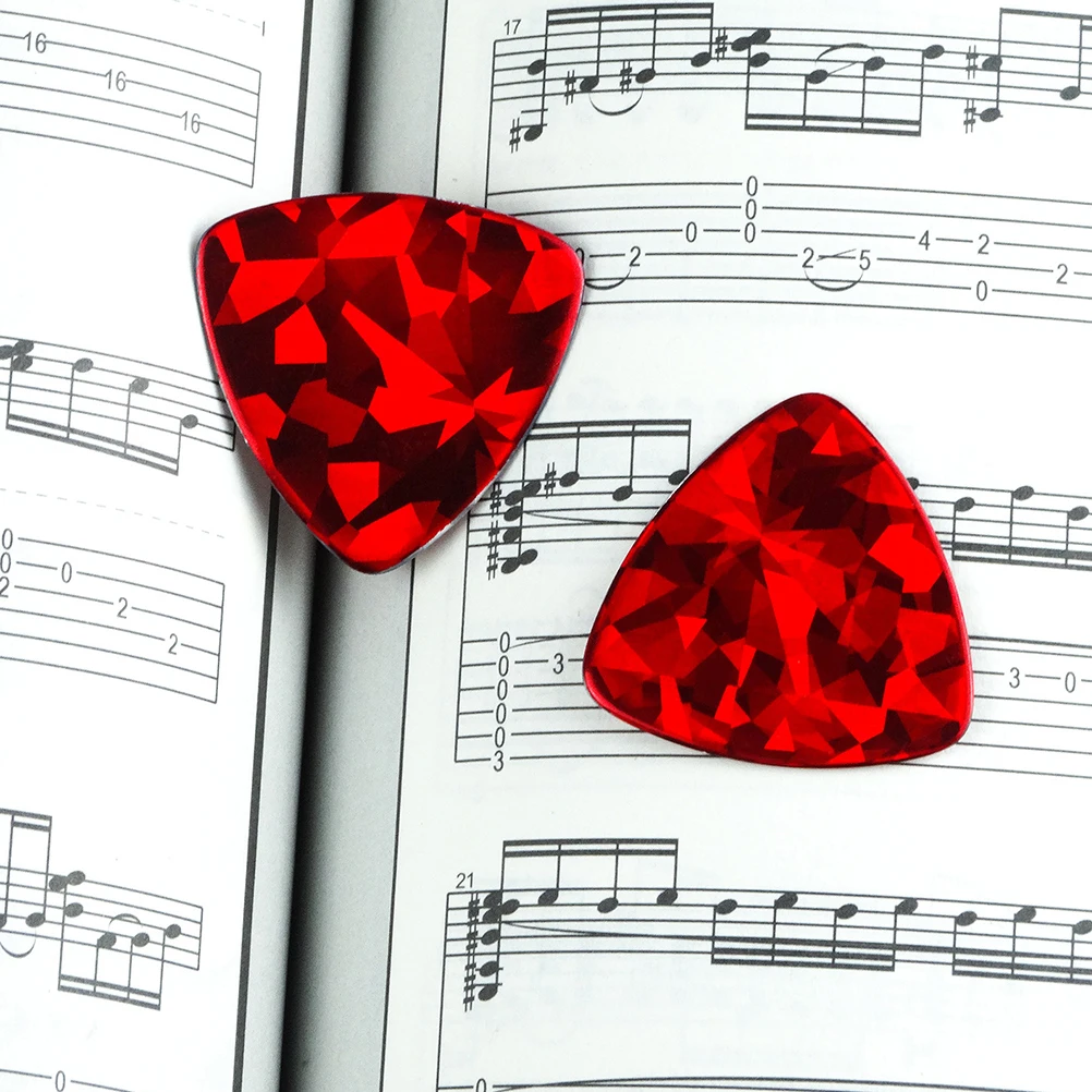 2pcs 0.96mm Guitar Picks Triangle Sparkling Accessories for Electric Acoustic Ukulele Thick Heavy Vibrant Design Sturdy ABS
2pcs 0.96mm Guitar Picks Triangle Sparkling Accessories for Electric Acoustic Ukulele Thick Heavy Vibrant Design Sturdy ABS