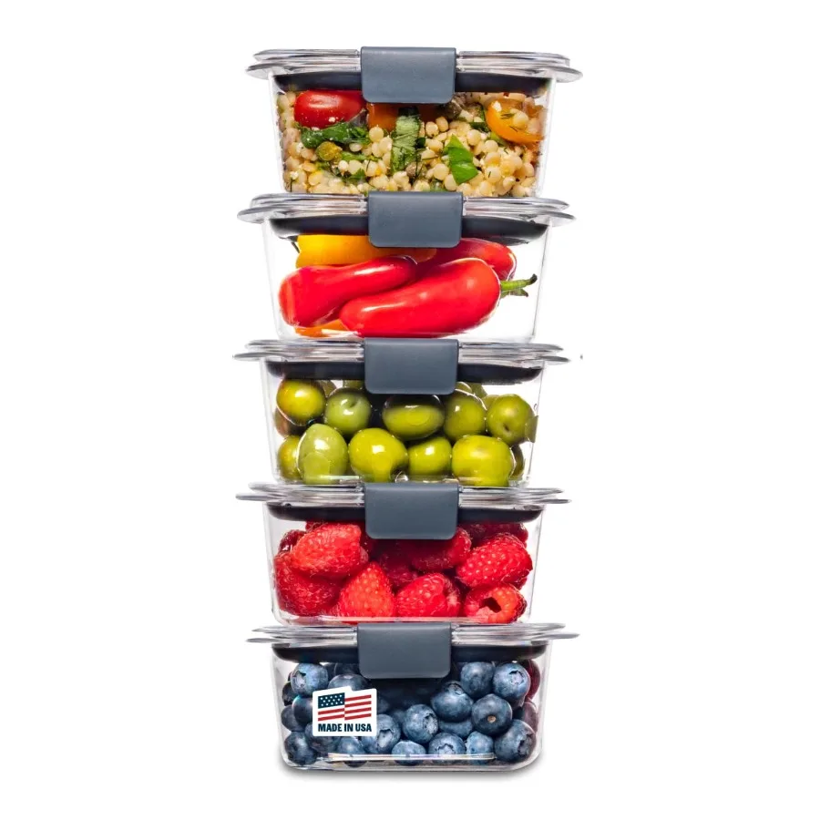 Brilliance Tritan Food Storage Set of 5 Clear Containers, 1.3 Cup
Brilliance Tritan Food Storage Set of 5 Clear Containers, 1.3 Cup