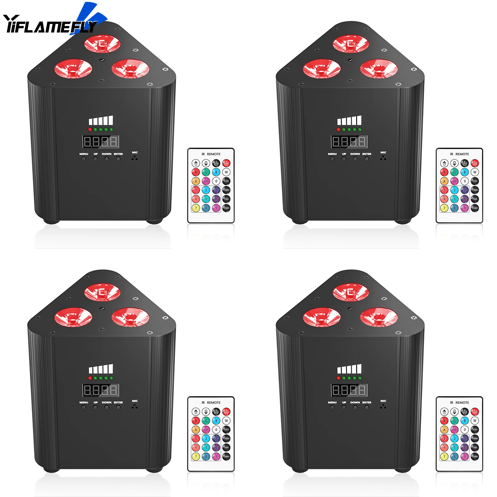 Yiflamefly 4 шт. 4 IN1 Par Light Беспроводной треугольный настенный светильник DMX512 Свет сценического эффекта Луч света для концертной дискотеки
Yiflamefly 4 шт. 4 IN1 Par Light Беспроводной треугольный настенный светильник DMX512 Свет сценического эффекта Луч света для концертной дискотеки