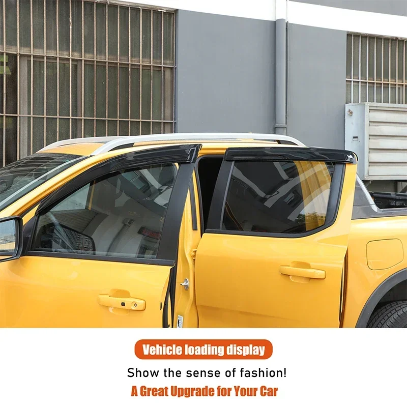 4Pcs ABS Black For Ford Ranger 2016-2022 Car Styling Wind Shields Sun Rain Guards Side Wind Deflector Car Exterior Accessories
4Pcs ABS Black For Ford Ranger 2016-2022 Car Styling Wind Shields Sun Rain Guards Side Wind Deflector Car Exterior Accessories