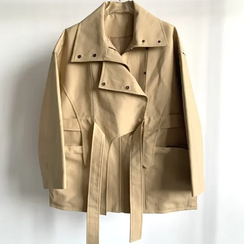 Cotton Coat New Asymmetric Placket Drawstring Pocket Workwear Drawstring Jacket Women
Cotton Coat New Asymmetric Placket Drawstring Pocket Workwear Drawstring Jacket Women