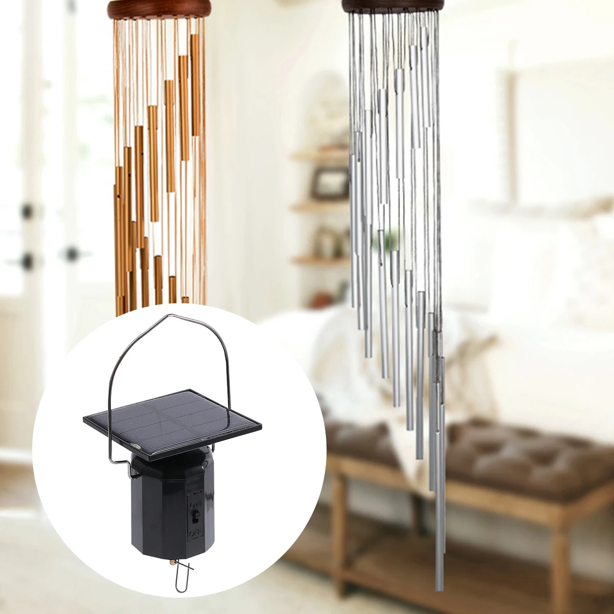 For Wind Chime Durable Hanging Design Easy Install Black Rotating Windspinner Solar Motor Wind Bell Windchime
For Wind Chime Durable Hanging Design Easy Install Black Rotating Windspinner Solar Motor Wind Bell Windchime