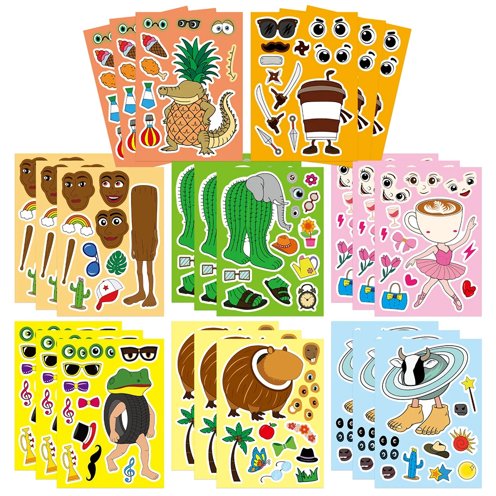 8/16Sheets Tung Tung Sahur Italian Brainrot Animals Make a Face Puzzle Stickers Abstract Animal Decal Assemble Jigsaw Kids Toys
8/16Sheets Tung Tung Sahur Italian Brainrot Animals Make a Face Puzzle Stickers Abstract Animal Decal Assemble Jigsaw Kids Toys