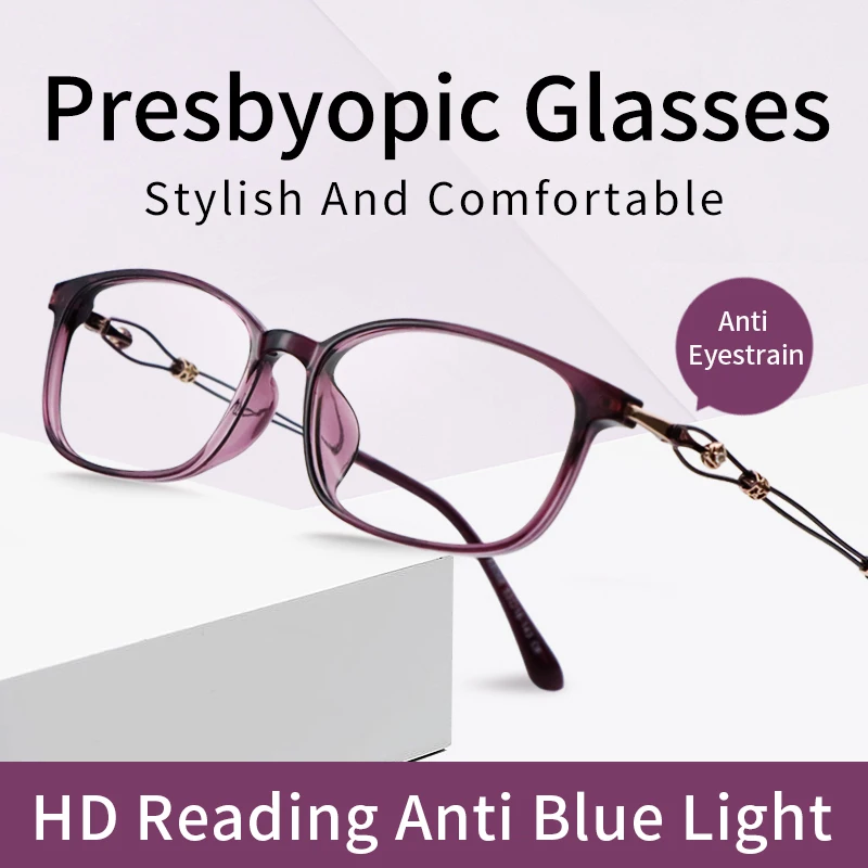 Blue Light Blocking Reading Glasses, Traditional Frames in Assorted Colors, for Women Magnifying Presbyopic Eyeglasses
Blue Light Blocking Reading Glasses, Traditional Frames in Assorted Colors, for Women Magnifying Presbyopic Eyeglasses