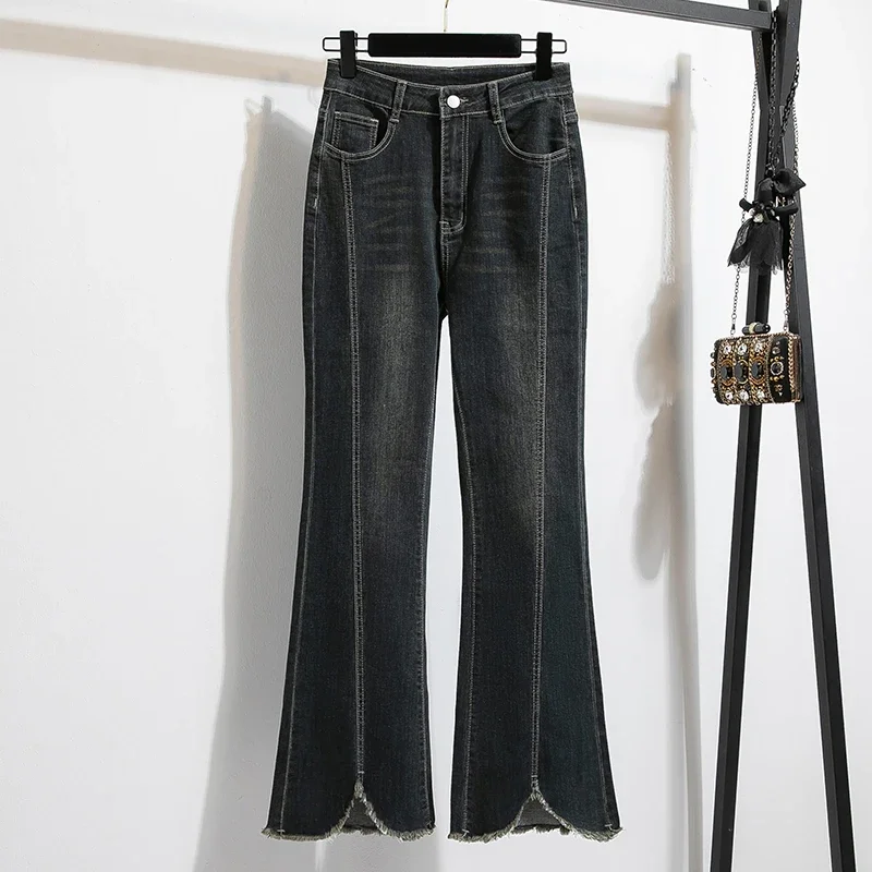 Basics Vintage Casual High Waist Chic Button Slim Flare Jeans Denim Long Pants Streetwear High Street Autumn Plus Size Clothing
Basics Vintage Casual High Waist Chic Button Slim Flare Jeans Denim Long Pants Streetwear High Street Autumn Plus Size Clothing