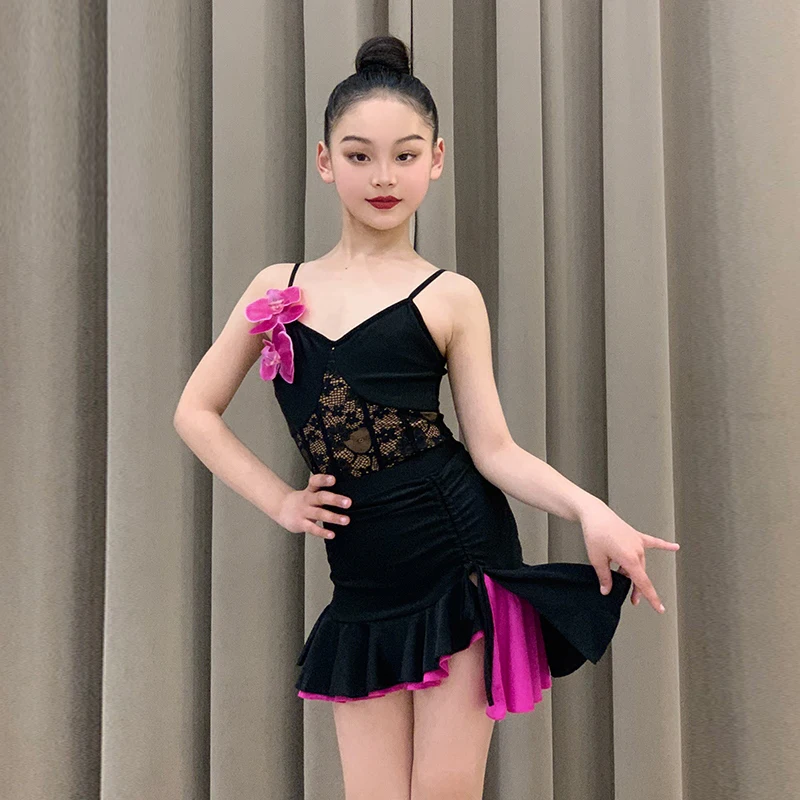 Black Latin Dance Dress Girls Summer Sleeveless Performance Costume Bodysuit Skirt ChaCha Tango Salsa Dancing Clothes DL11778
Black Latin Dance Dress Girls Summer Sleeveless Performance Costume Bodysuit Skirt ChaCha Tango Salsa Dancing Clothes DL11778