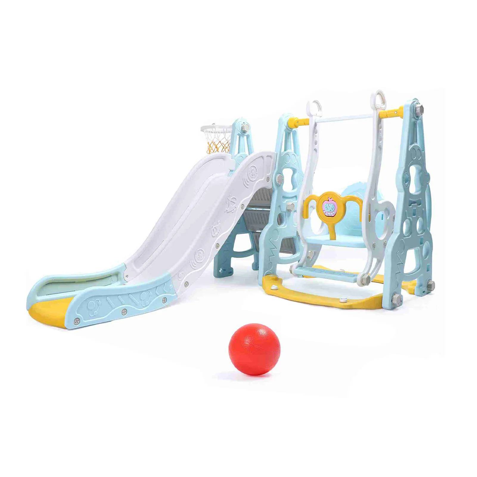 4 In 1 Toddler Playground Set Swing Slide Climber Basketball Hoop Backyard Indoor Playset for Boys and Girls Blue
4 In 1 Toddler Playground Set Swing Slide Climber Basketball Hoop Backyard Indoor Playset for Boys and Girls Blue