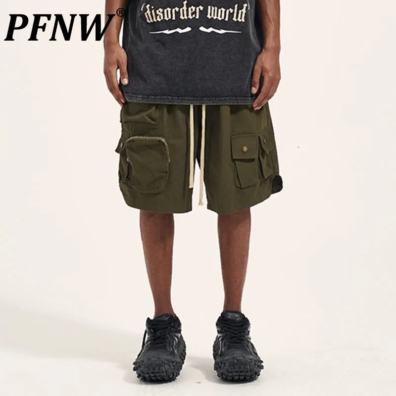 PFNW Fuctional Style Men's Shorts Casual Multi-pockets Elastic Waist Vintage Straight Wide Leg Male Trousers Summer 12C502
PFNW Fuctional Style Men's Shorts Casual Multi-pockets Elastic Waist Vintage Straight Wide Leg Male Trousers Summer 12C502