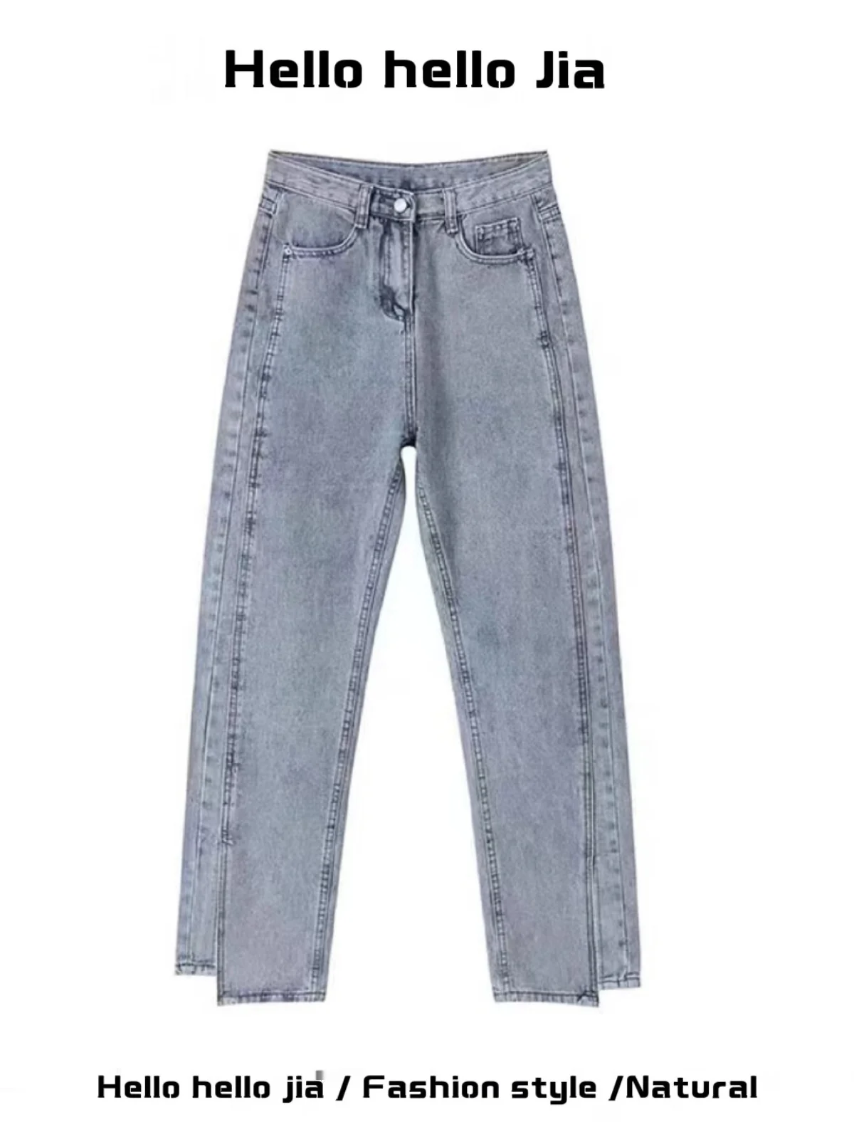 High Waist Straight Leg Jeans Women's Autumn Winter plus Size Slimming Light Color Slit Denim Pants Versatile Casual Trousers
High Waist Straight Leg Jeans Women's Autumn Winter plus Size Slimming Light Color Slit Denim Pants Versatile Casual Trousers