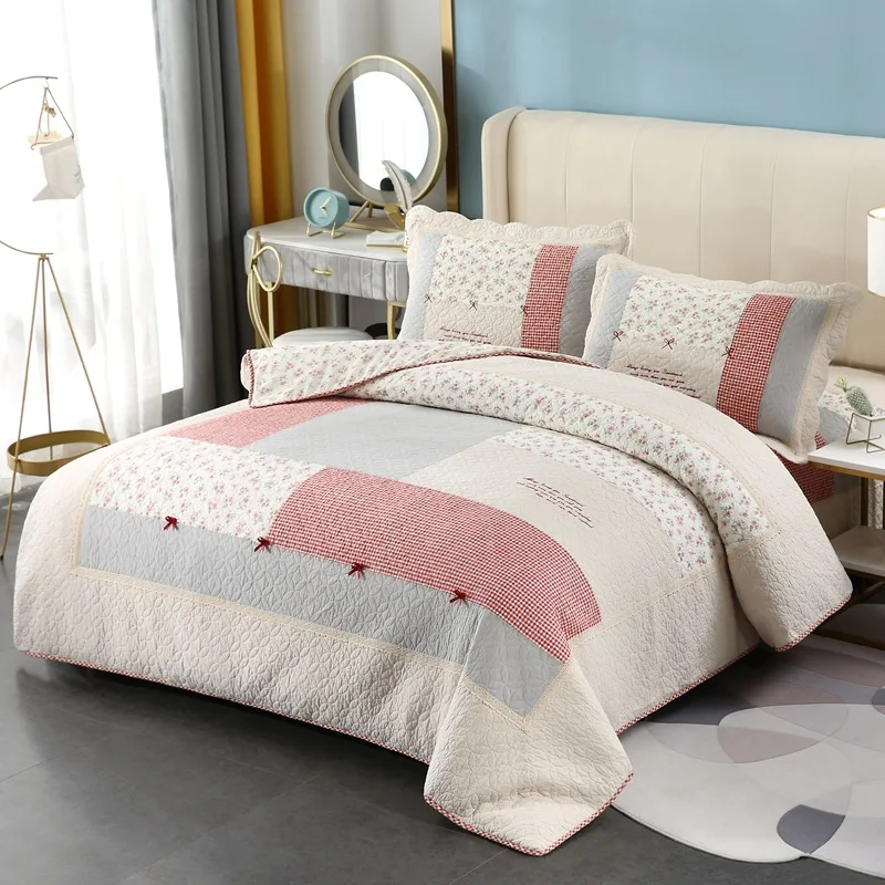 Floral Print Quilted Bedspread Set, 3-pcs Padded Patchwork Quilt Set with Embroidery, 100% Cotton Boho Chic 4pcs Duvet Cover Set
Floral Print Quilted Bedspread Set, 3-pcs Padded Patchwork Quilt Set with Embroidery, 100% Cotton Boho Chic 4pcs Duvet Cover Set