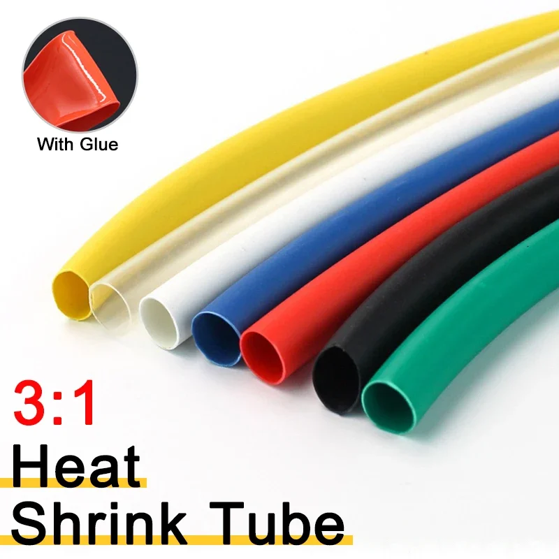 1/5/10/50M 3:1 Heat Shrink Tube With Double Wall Glue Tube Diameter 1.6/2.4/3.2/4.8/6.4/7.9/9.5/12.7/15.4/19.1/25.4/30/39/50mm
1/5/10/50M 3:1 Heat Shrink Tube With Double Wall Glue Tube Diameter 1.6/2.4/3.2/4.8/6.4/7.9/9.5/12.7/15.4/19.1/25.4/30/39/50mm