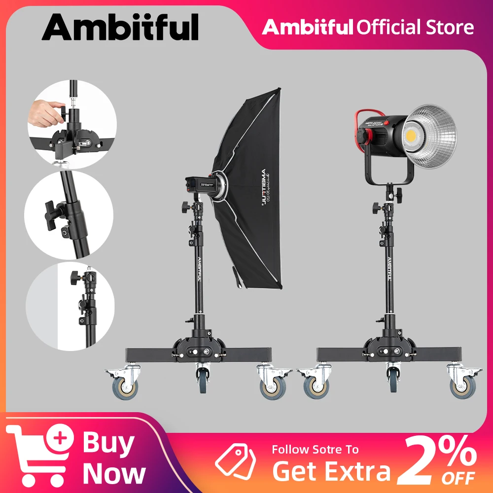 AMBITFUL 93-147cm 20KG Heavy Duty Floor Light Stand With Wheels Tripod Studio Floor Light Stand
AMBITFUL 93-147cm 20KG Heavy Duty Floor Light Stand With Wheels Tripod Studio Floor Light Stand