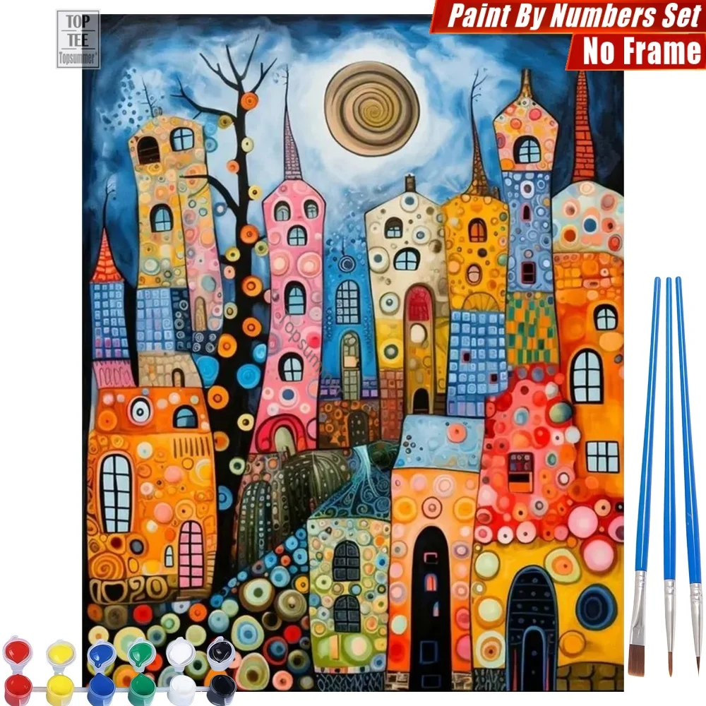 Abstract Colorful Village DIY Paint By Numbers Kit - Houses Trees Shapes Quality Family Time Birthday Gift For Wife
Abstract Colorful Village DIY Paint By Numbers Kit - Houses Trees Shapes Quality Family Time Birthday Gift For Wife