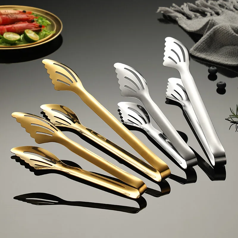Stainless Steel Food Tongs Kitchen Utensils Buffet Cooking Tool Silver Golden Stable Anti Heat Bread Beef Clip Pastry Clamps
Stainless Steel Food Tongs Kitchen Utensils Buffet Cooking Tool Silver Golden Stable Anti Heat Bread Beef Clip Pastry Clamps