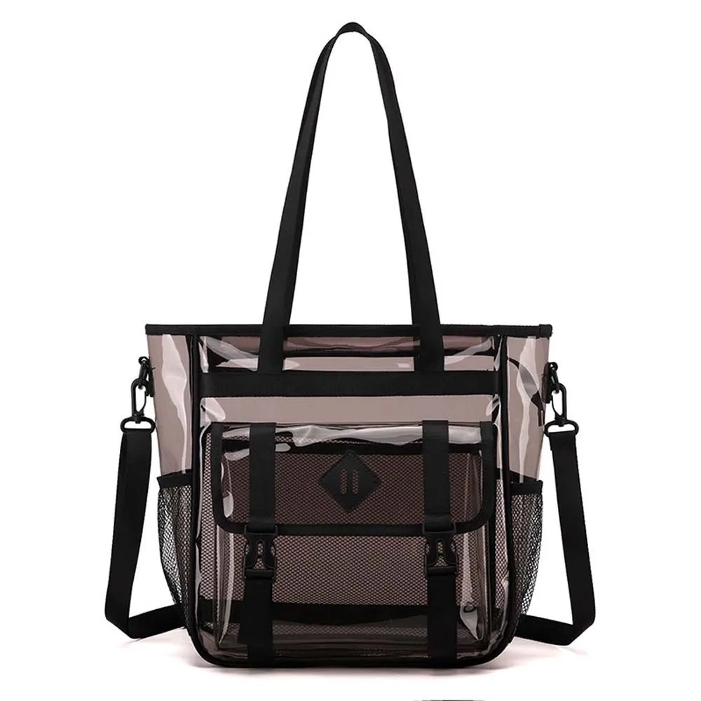 Candy Color Transparent Beach Handbag Large Capacity Multi-pockets Crossbody Jelly Bag with Removable Straps PU Leather
Candy Color Transparent Beach Handbag Large Capacity Multi-pockets Crossbody Jelly Bag with Removable Straps PU Leather