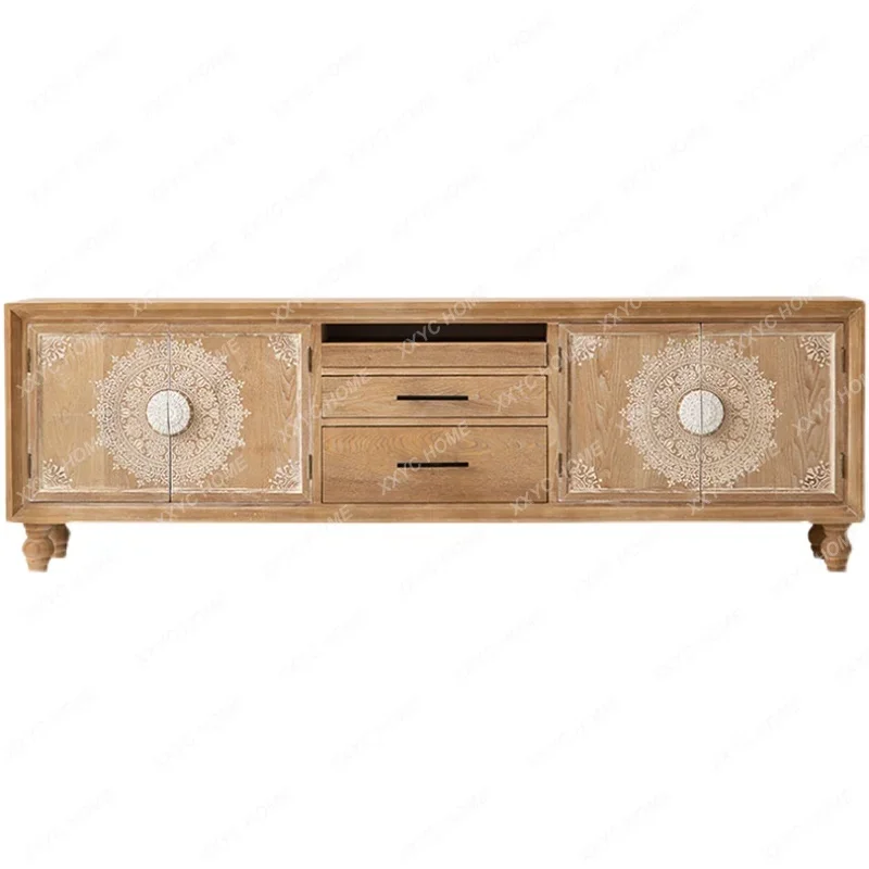 American Retro TV Cabinet Solid Wood Carved Small Apartment Living Room Home Decorative Creative Bed & Breakfast Locker
American Retro TV Cabinet Solid Wood Carved Small Apartment Living Room Home Decorative Creative Bed & Breakfast Locker