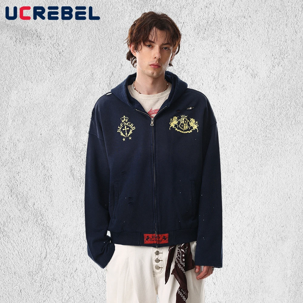Distressed Print Ripped Hooded Sweatshirts Mens Splash Ink Retro High Street Spring Loose Long Sleeve Hoodies Man
Distressed Print Ripped Hooded Sweatshirts Mens Splash Ink Retro High Street Spring Loose Long Sleeve Hoodies Man
