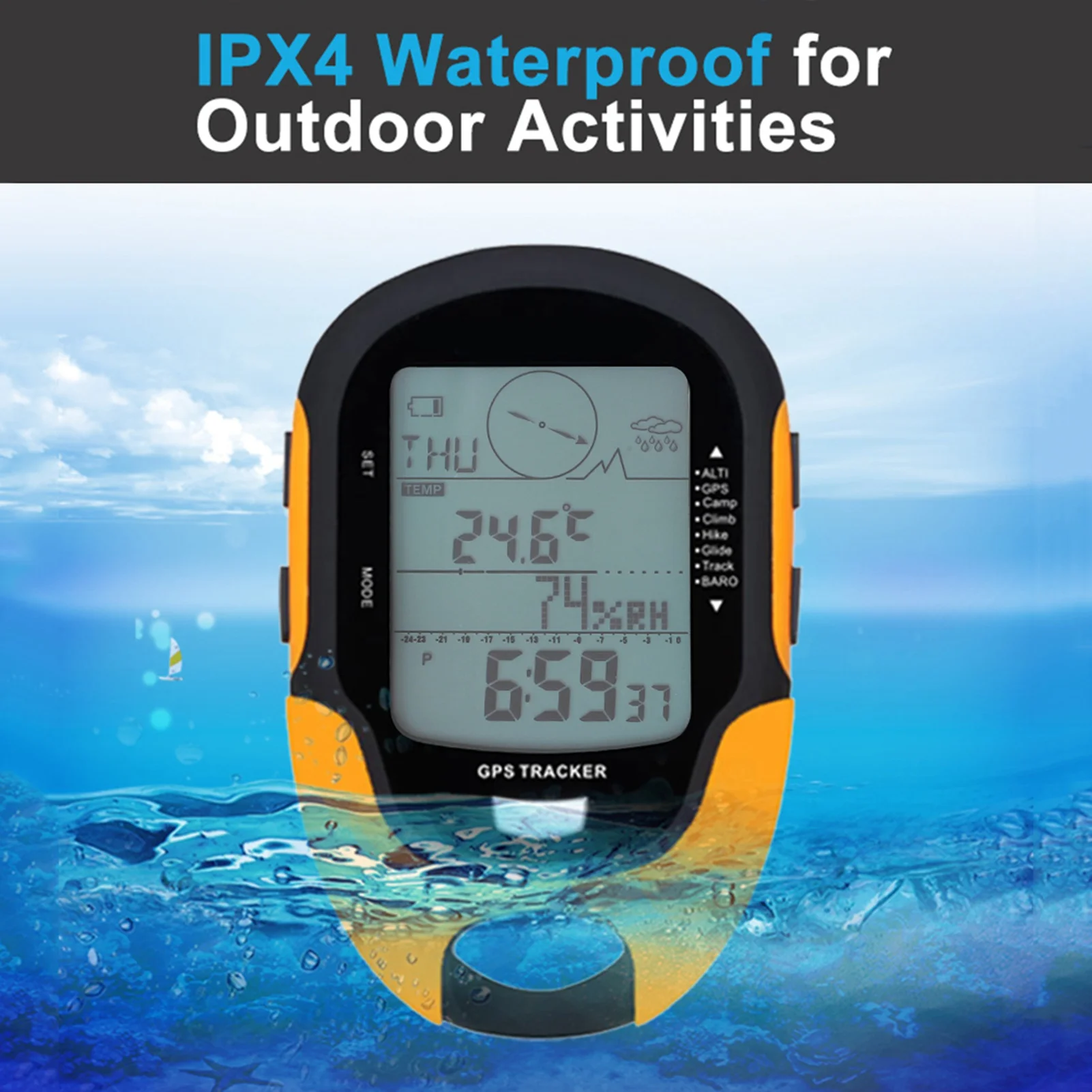 ZK40 SUNROAD GPS Navigation Receiver Handheld USB Rechargeable Digital Altimeter Barometer
ZK40 SUNROAD GPS Navigation Receiver Handheld USB Rechargeable Digital Altimeter Barometer