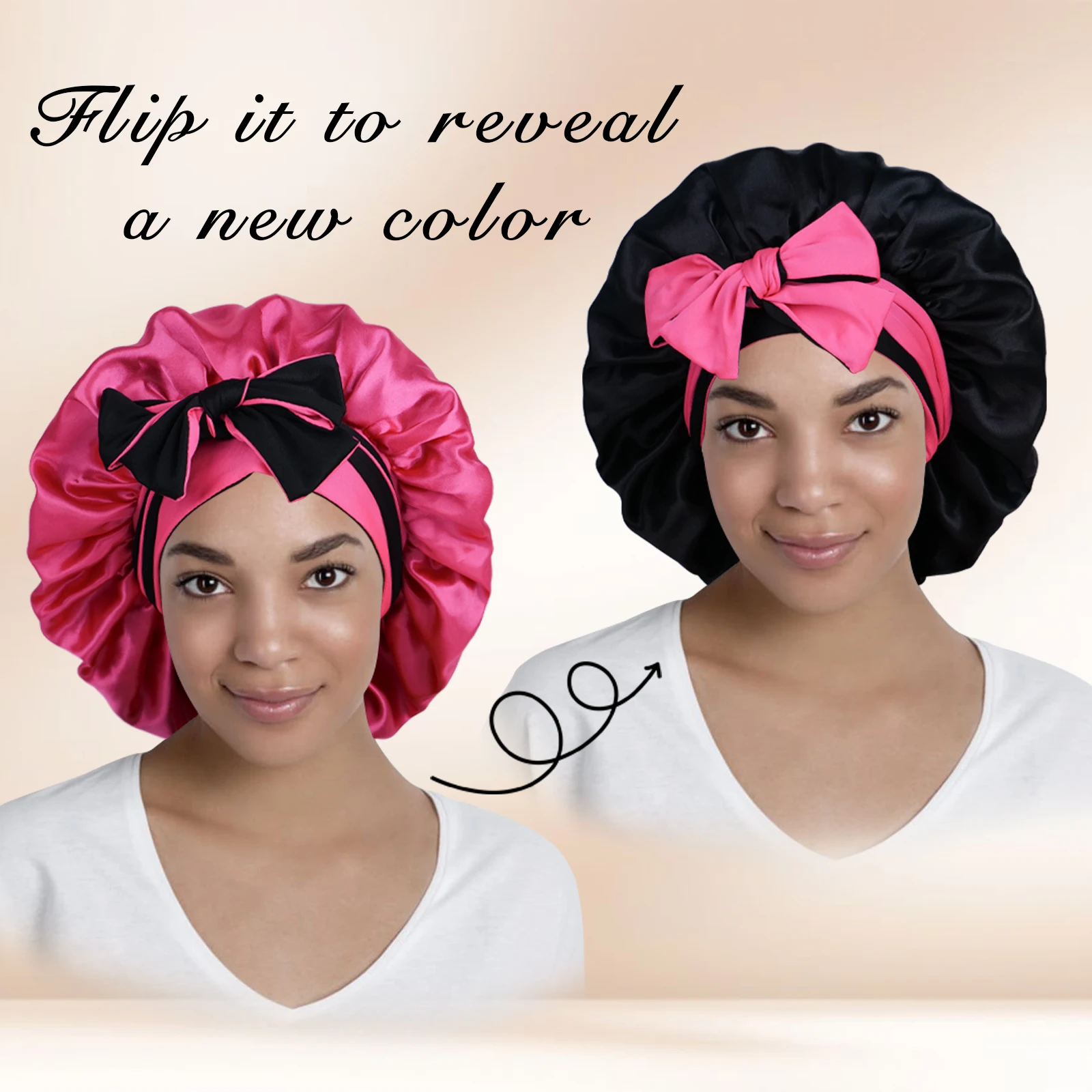 Top grade double layer satin sleep bonnet with long wrapping band,adjustable revisible use mommy and me hair protect band bonnet
Top grade double layer satin sleep bonnet with long wrapping band,adjustable revisible use mommy and me hair protect band bonnet