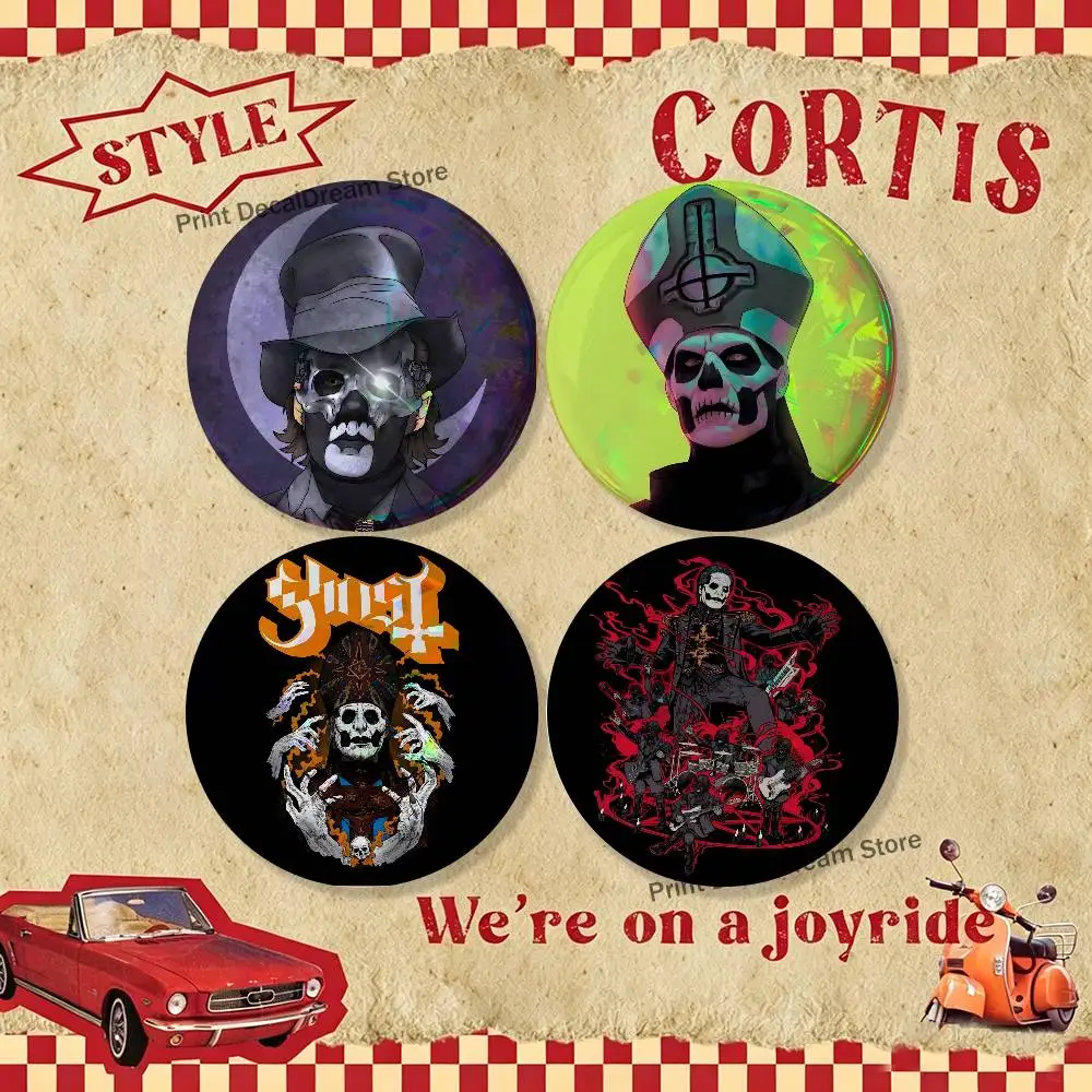 G-Ghost Rock Band Brooches for Backpack Accessories 32mm Round Enamel Pins 4-piece set Cartoon Anime Badge
G-Ghost Rock Band Brooches for Backpack Accessories 32mm Round Enamel Pins 4-piece set Cartoon Anime Badge