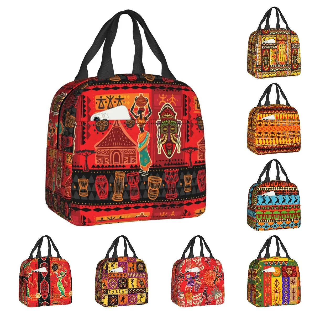 African Ethnic Pattern Lunch Boxes Women Africa Style Design Thermal Cooler Food Insulated Lunch Bag School Children Student
African Ethnic Pattern Lunch Boxes Women Africa Style Design Thermal Cooler Food Insulated Lunch Bag School Children Student