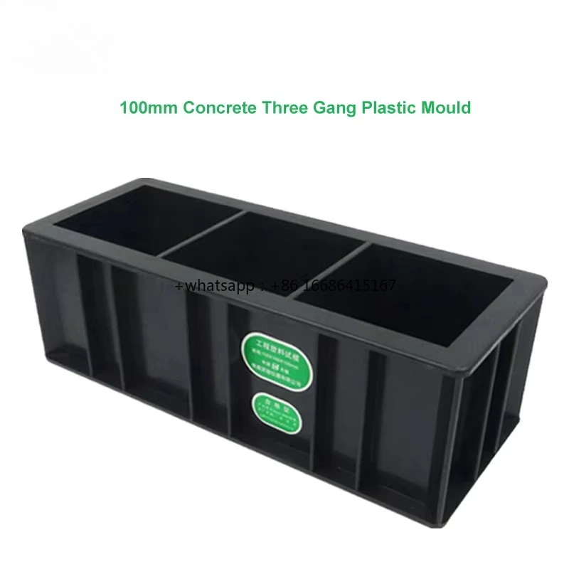 Concrete Plastic Three Gang Cube Mould For Cement Mortar Grout Test