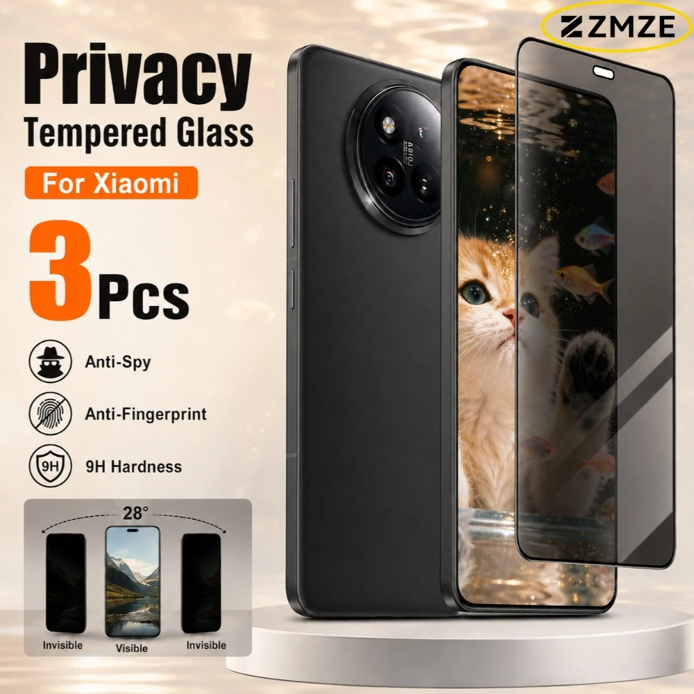 3 Pack Privacy Tempered Glass Film For Xiaomi 15 14 13 12S Ultra 15 14 13 12S 12 12T Pro 14 civi 13 12 Lite 12X Anti Fingerprint
3 Pack Privacy Tempered Glass Film For Xiaomi 15 14 13 12S Ultra 15 14 13 12S 12 12T Pro 14 civi 13 12 Lite 12X Anti Fingerprint