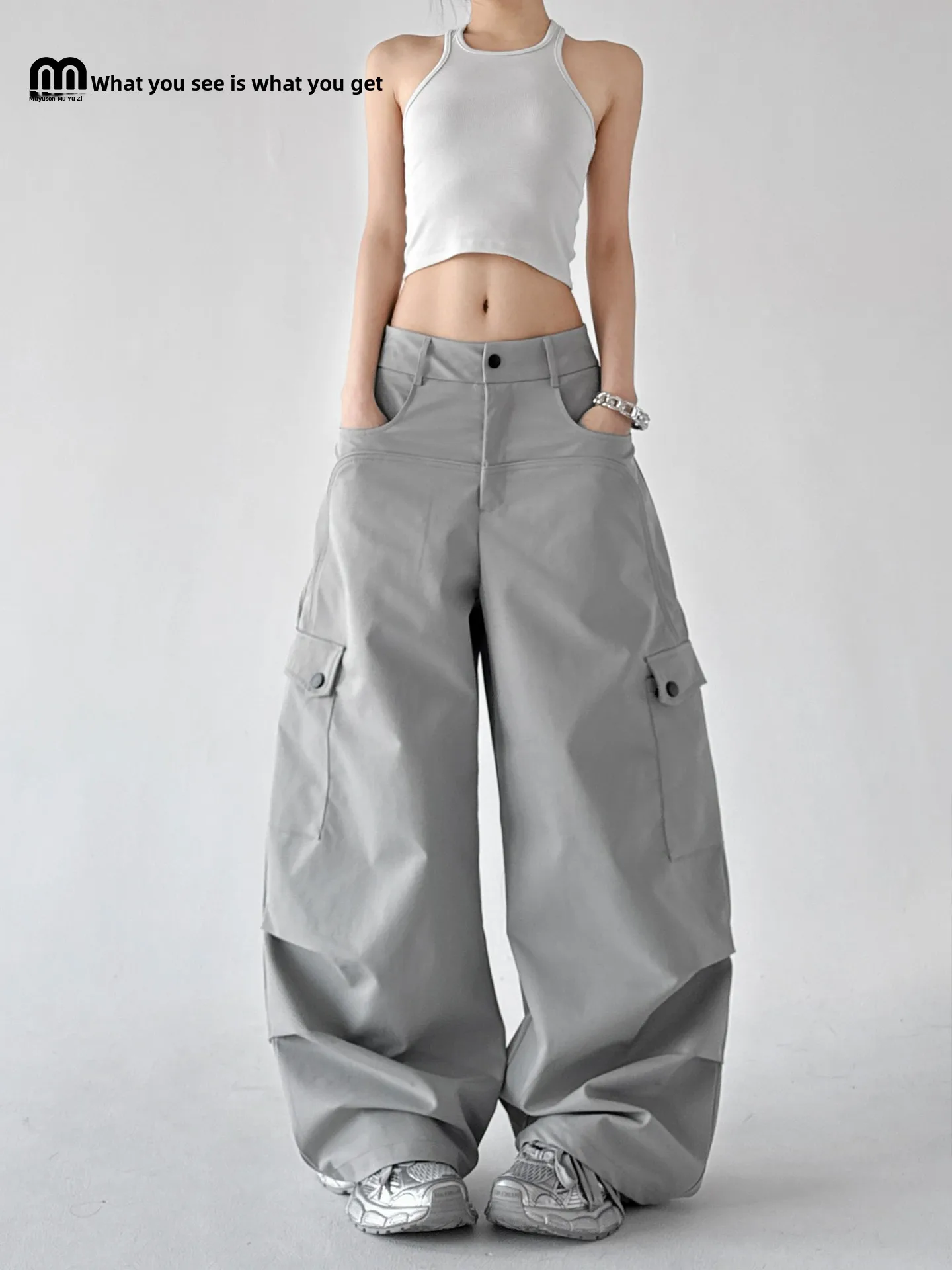 High Waist Wide Leg Pants Women's Loose Multi ket Casual ey Long Trousers Sli Slimming Versatile Commute Sle
High Waist Wide Leg Pants Women's Loose Multi ket Casual ey Long Trousers Sli Slimming Versatile Commute Sle