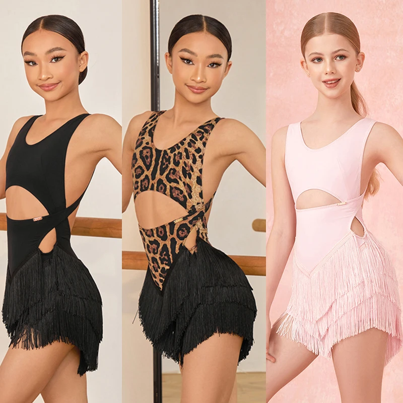 Latin Dance Dress Girls Practice Performance Clothes Summer Sleeveless Fringe Dress Kids Latin Dance Competition Dress
Latin Dance Dress Girls Practice Performance Clothes Summer Sleeveless Fringe Dress Kids Latin Dance Competition Dress