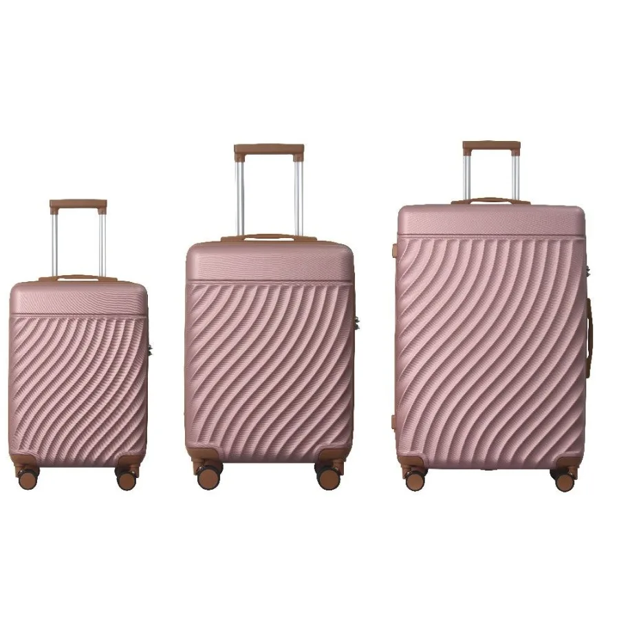 Luggage Sets for Travel: ABS Hardshell 3pcs Suitcase Set in Rose Gold, Lightweight Durable with Spinner Wheels and TSA Lock, Si
Luggage Sets for Travel: ABS Hardshell 3pcs Suitcase Set in Rose Gold, Lightweight Durable with Spinner Wheels and TSA Lock, Si