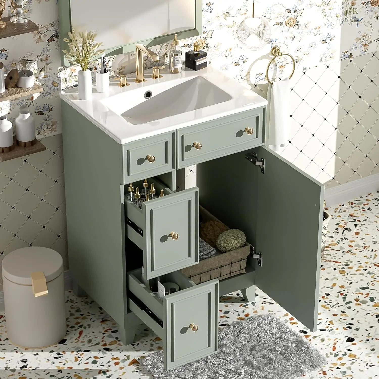 Маленькая тумба для ванной, комплект с раковиной 24 дюйма, современная тумба для ванной с раковиной под столешницу, 1 дверца с доводчиком, простая сборка, на заказ
Маленькая тумба для ванной, комплект с раковиной 24 дюйма, современная тумба для ванной с раковиной под столешницу, 1 дверца с доводчиком, простая сборка, на заказ