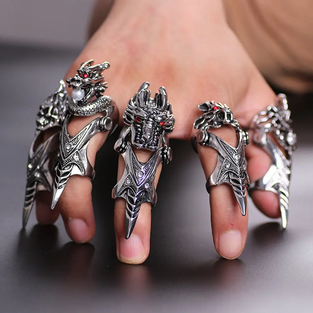 3 Pcs Alloy Corrosion Resistant Full Finger Joint Retro Punk Stylish Mens Hand Jewelry Party Costume
3 Pcs Alloy Corrosion Resistant Full Finger Joint Retro Punk Stylish Mens Hand Jewelry Party Costume