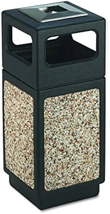 15-Gallon Canmeleon Aggregate Panel Outdoor Trash/Garbage Can with Built-in Cigarette Ash Urn and Trash Bag Fastener - Black
15-Gallon Canmeleon Aggregate Panel Outdoor Trash/Garbage Can with Built-in Cigarette Ash Urn and Trash Bag Fastener - Black