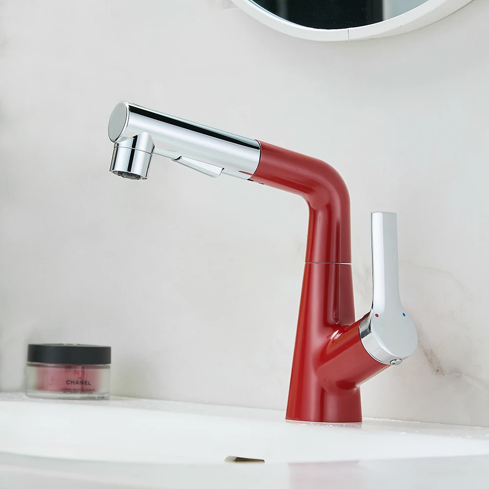 Brass black bathroom sink faucet, bathtub edge hot and cold mixing faucet, pull-out single hole faucet
Brass black bathroom sink faucet, bathtub edge hot and cold mixing faucet, pull-out single hole faucet