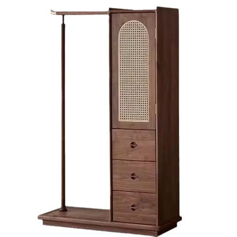 Black walnut solid wood Chinese coat rack multi-functional all-in-one hanging hanger
Black walnut solid wood Chinese coat rack multi-functional all-in-one hanging hanger