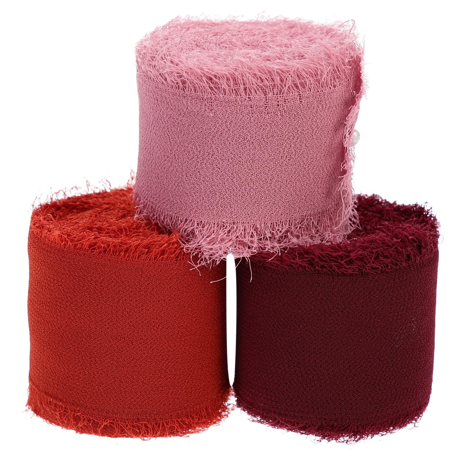 3 Rolls Hand-Torn Frayed Edge Ribbon Silk-Like Fabric For Gift Wrapping Cake Decor Bridal Bouquets Party Decoration Craft Sewing
3 Rolls Hand-Torn Frayed Edge Ribbon Silk-Like Fabric For Gift Wrapping Cake Decor Bridal Bouquets Party Decoration Craft Sewing
