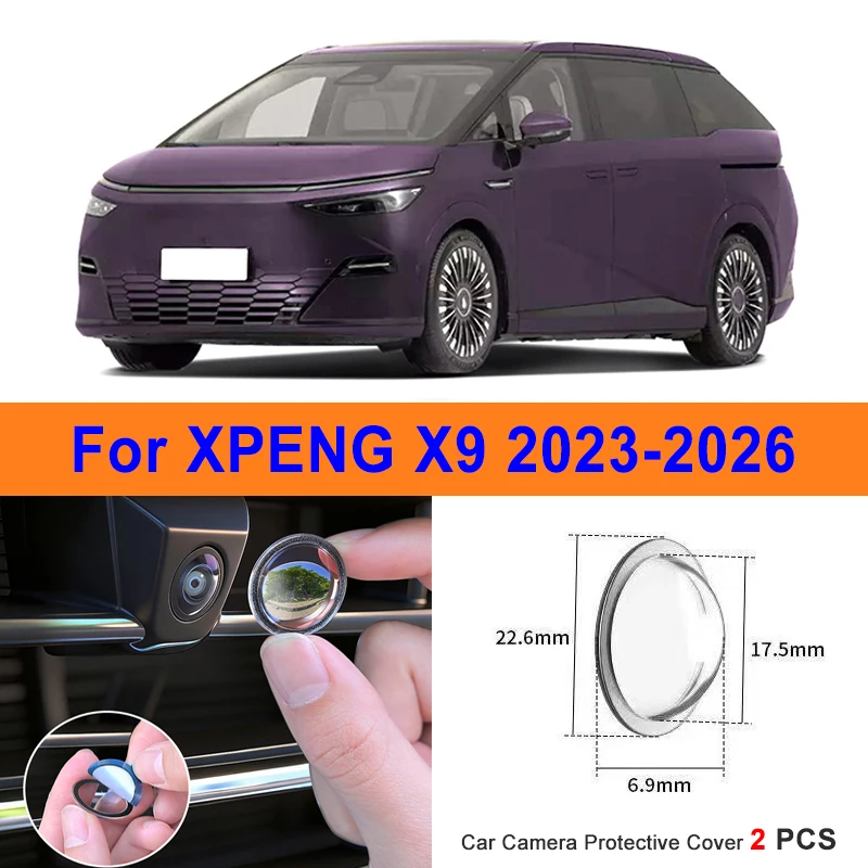 360 Reverse Image Car Camera Cover Anti-Scratch PC Lens Protector Stickers For XPENG X9 2023-2026 2Pcs
360 Reverse Image Car Camera Cover Anti-Scratch PC Lens Protector Stickers For XPENG X9 2023-2026 2Pcs
